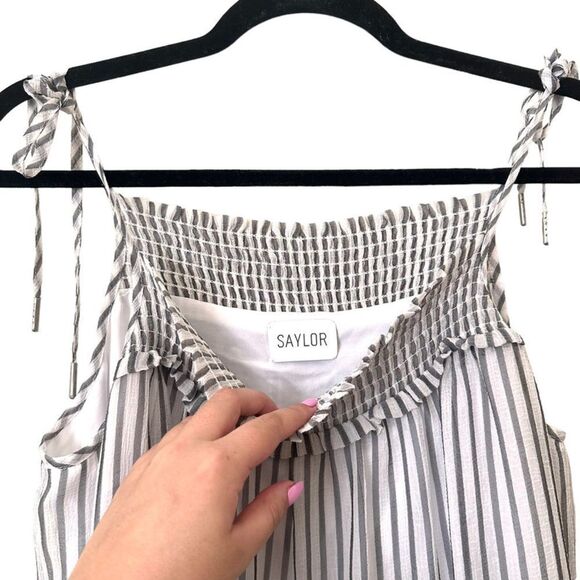 SAYLOR Kimi Crinkle Stripe Mini Dress NWT medium - Picture 3 of 3